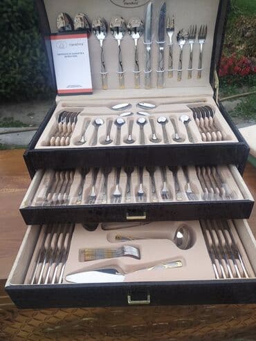 набор вилок и ложек в чемодане цена: Продаю набор ложек и вилок Alpen Berg, Дубай оригинал, 84 предмета, в — 1
