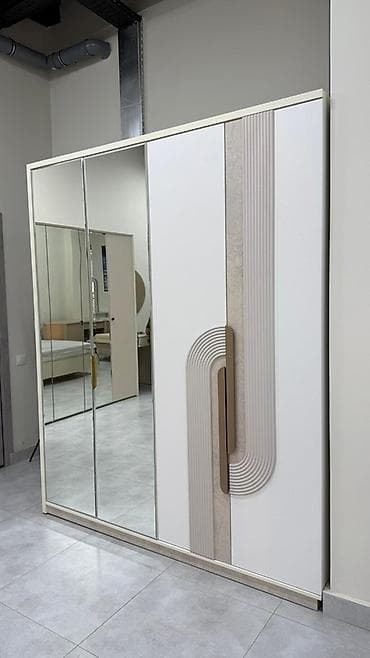 спальный шарнитур: Спальный гарнитур, Новый, Двуспальная кровать, Шкаф, Трюмо, Другая страна производитель, В рассрочку, МДФ, Бесплатная доставка, цвет - Белый — 1