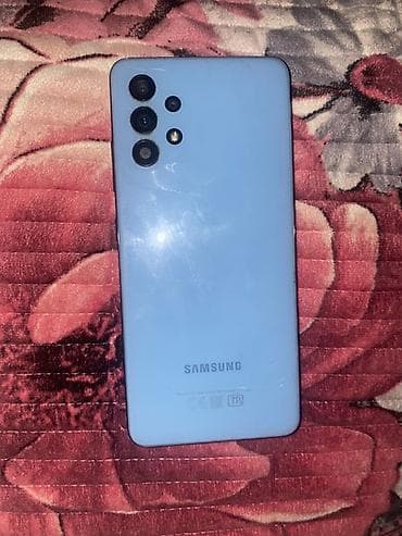 Samsung Galaxy A32, Б/у, 64 ГБ, цвет - Голубой, 2 SIM