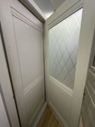 осб панели: Межкомнатная дверь со стеклом, Двустворчатая, цвет - Белый — 29