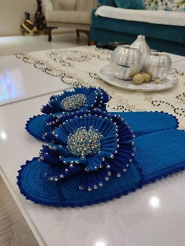 zoom h4n: Домашние тапочки, 40, Новый, цвет - Синий, Самовывоз — 1