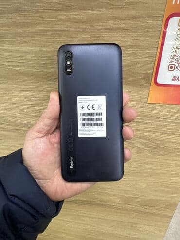 Redmi, Redmi 9A, Б/у, 32 ГБ, цвет - Черный, 2 SIM
