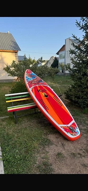 китер: Надувной SUP-борд с ярким принтом (карп/дракон), универсальная форма — 1