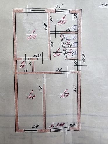 4х ком: 3 комнаты, 58 м², 3 этаж, Евроремонт — 2