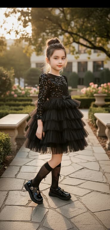 Детское платье, цвет - Черный, Новый at lalafo.kg Детское платье, цвет - Черный, Новый