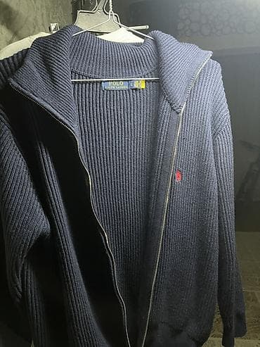 navy: Кардиган на молнии Polo Ralph Lauren, мужской. - Цвет: темно‑синий — 2