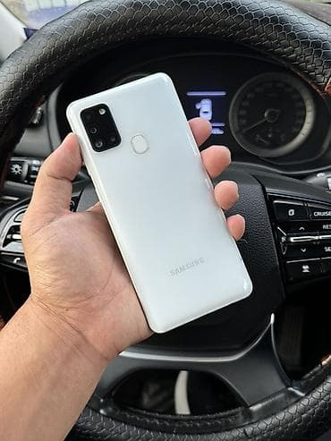 Samsung Galaxy A21S, Б/у, 64 ГБ, цвет - Белый, 2 SIM