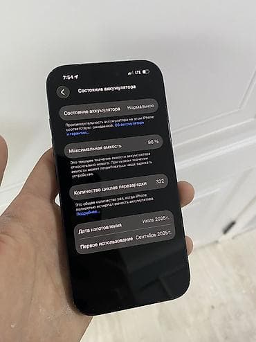 iphone 6 j: IPhone 16, Б/у, 256 ГБ, Black Titanium, 96 % — 3