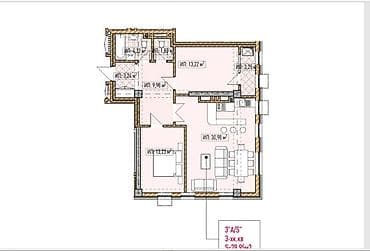 royal construction: 3 комнаты, 80 м², Элитка, 10 этаж, Готовая ПСО (под самоотделку) — 7