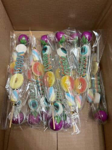 купить самшит в бишкеке: Набор фруктово-желейных конфет на шпажках - Яркие фигурные — 3