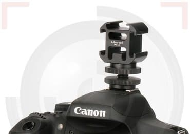 манеторы: Адаптер для установки трёх устройств в "горячий башмак" видеокамеры — 3