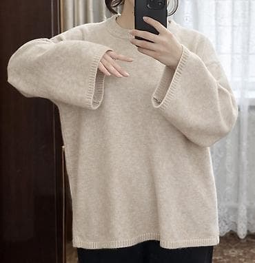 женские свитера с открытыми плечами: Кофта, Оверсайз, Осень-весна, Стандарт — 2