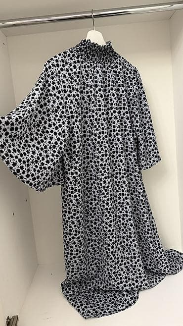 oversize: Повседневное платье, Лето, Длинная модель, Оверсайз, S — 1