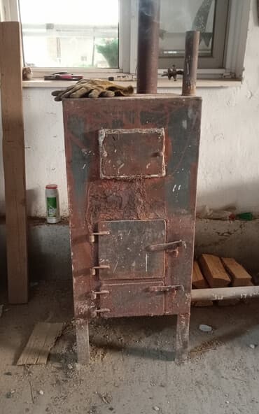 Металлическая газовая печь для помещений с водяным отоплением! -