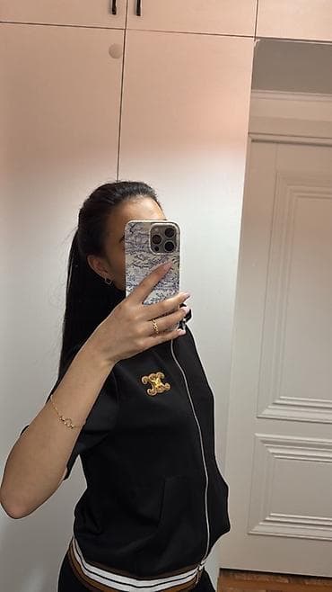 двойка спортивная: Женский спортивный костюм, двухпредметный - Цвет: черный с — 2