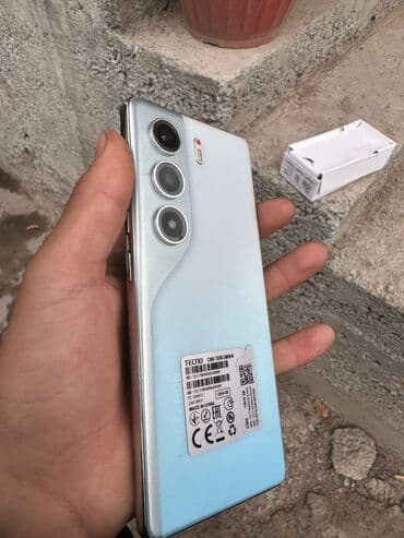 телефон fly с телевизором: Tecno Camon, Б/у, 128 ГБ, цвет - Голубой, 2 SIM — 4