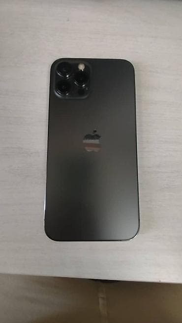 IPhone 12 Pro Max, Б/у, 128 ГБ, Черный, Чехол, 100 %