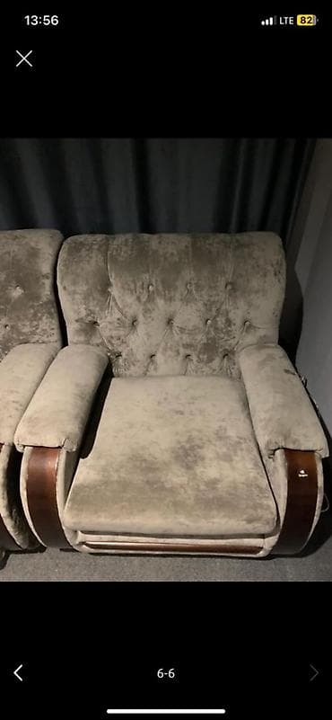 кресла раскладной: Прямой диван, Б/у — 2