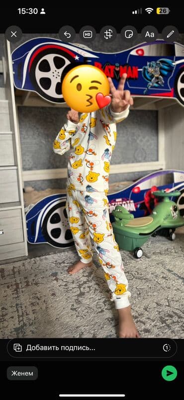 детская пижама из турции: Комплект, цвет - Белый, Новый — 2