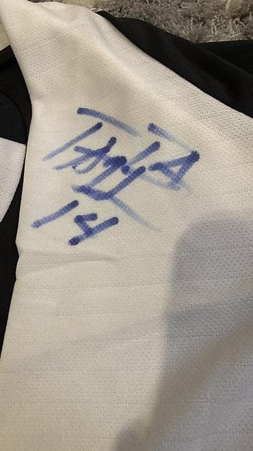 Футбольная футболка с автографами - Цвет: черно-белая панельная — 3