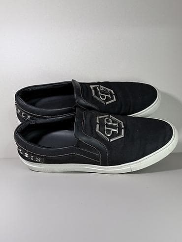 обувь для борьбы: Слипоны Philipp Plein, мужские - Модель: slip-on с эластичными — 3