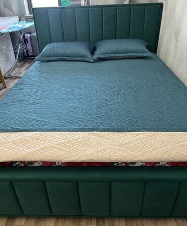 2 х спальную кровать: Двуспальная кровать, Новый, С матрасом, длина - 2000 см — 4