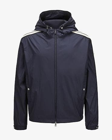 Мужская ветровка Moncler - Цвет: темно-синий - Легкая водо- и