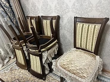 деревянный: Стол для зала, Б/у, Складной, Овальная — 6