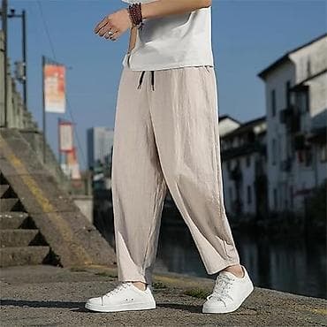 Мужские брюки, L, Zara, Новый, цвет - Бежевый, Самовывоз, Платная доставка