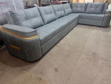 мебель бишкек: Угловой диван, C подушками, Трехместный — 10