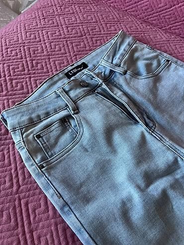 slim patch original: Джинсы LTB, светло-голубой деним. Почти новое - Фасон: расклёшенные — 1