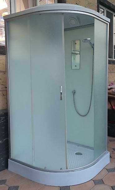 уголок 5 5: Душевая кабина Полукруглая, Размер: 100 x 100 см, Покрытие: Матовое — 4