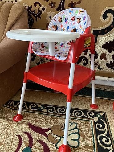 детские столы для кормления: Стульчик для кормления, Другой бренд, Металл, Другой вид, цвет - Красный — 2