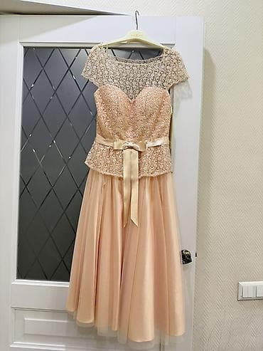 бальное платье: Нарядное вечернее платье нежно-персикового оттенка. Новое! Размер 36 — 1