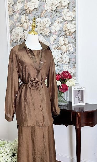 платья mango: Костюм с юбкой, Модель юбки: Прямая, Макси, Китай, Стандарт — 4