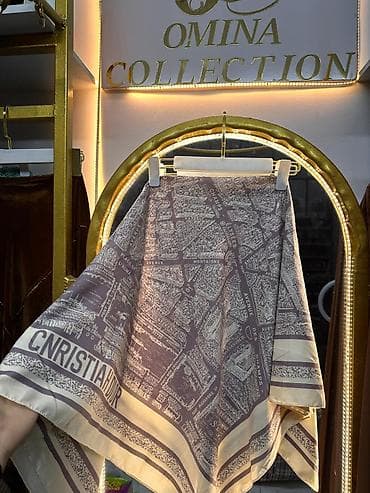 кожаные сумки мужские бишкек: Платок/шемизетта с монохромным принтом - Цвет: чёрно-белый - Рисунок — 9