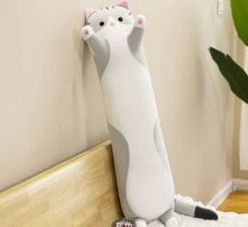 emo robot купить бишкек: Кот для обнимашек — 55 см 🐱💛🐾 Мягкий плюшевый кот в сером и жёлтом — 1