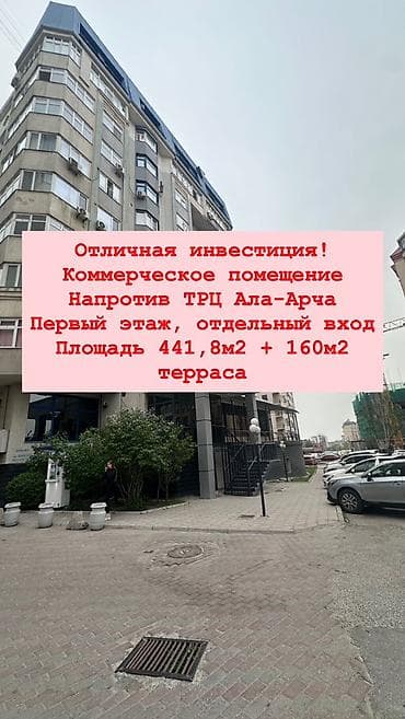 Продажа офисов 441 м², С ремонтом, С мебелью, Многоэтажное здание, 1 этаж