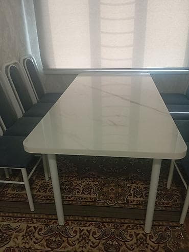 foldable table: Кухонный стол и стул, цвет - Белый — 2