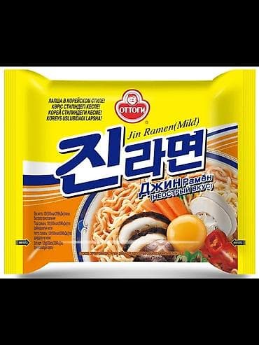 ким чи: Лапша быстрого приготовления Ottogi Jin Ramen (Mild) — корейский рамен — 1