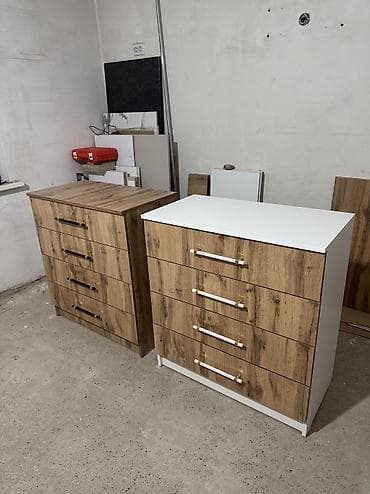 шкафы камоды: Комод для одежды, Новый, Без зеркала, ЛДСП, цвет - Белый, Серый, Самовывоз, Платная доставка — 7