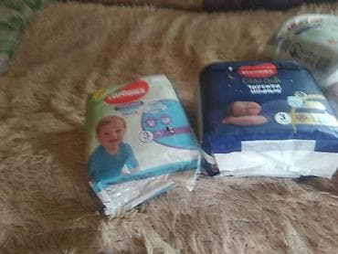Детская гигиена и уход: Подгузники Huggies, Размер 3, Одноразовые — 1