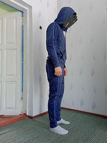 часы спортивеые: Мужской спортивный костюм, M, Under Armour, Новый, цвет - Синий, Платная доставка — 2