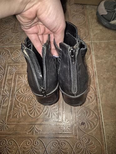 Жеке буюмдар: Женские демисезонные ботильоны с острым носом, чёрные, натуральная — 3