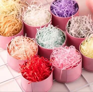 Бумажный цветной наполнитель для упаковки подарков