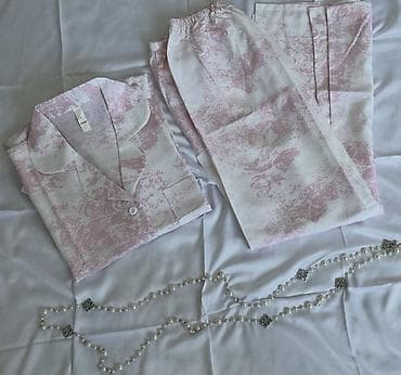 шорты длинные: Женский комплект пижамы с коротким рукавом - Состав: легкая дышащая — 7