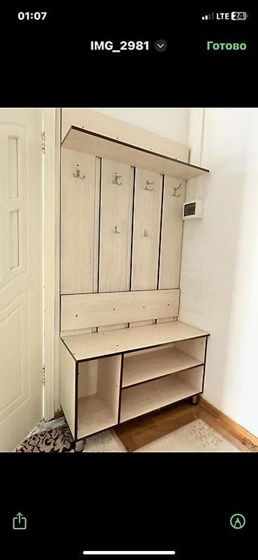 мебель прихожая: Гарнитур для прихожей, Вешалка, ДСП, цвет - Бежевый — 1