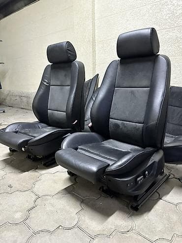 Сиденья: Комплект сидений, Кожа, BMW 2001 г., Б/у, Оригинал, Япония — 4