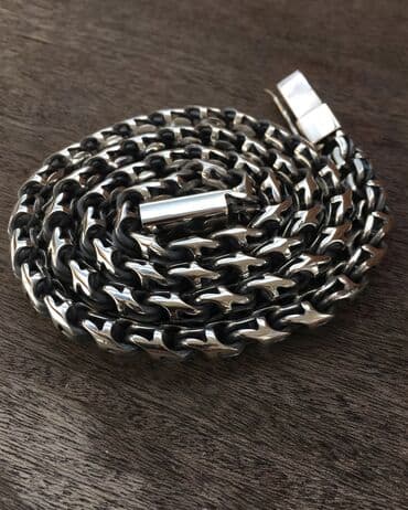 продаю золотую цепочку: Массивная серебяная цепь Бисмарк . Замок-Коробка с гладкой — 4