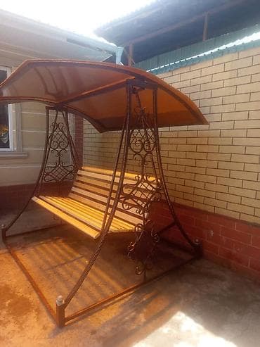 встроенные шкафы купе: Садовые качели Металл, Со спинкой, С крышей — 3